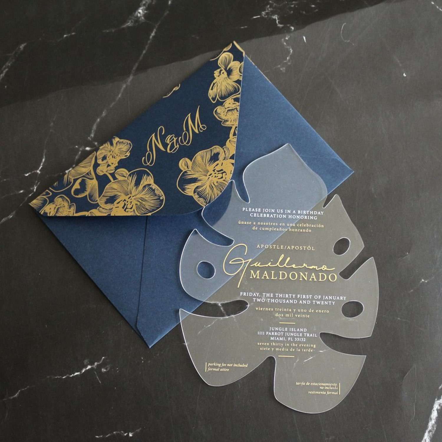Transparent  Acrylic Invitation Card Birthday Card Celebration Invitation Card